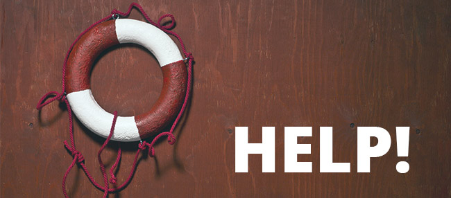 A lifebuoy ring with the word Help